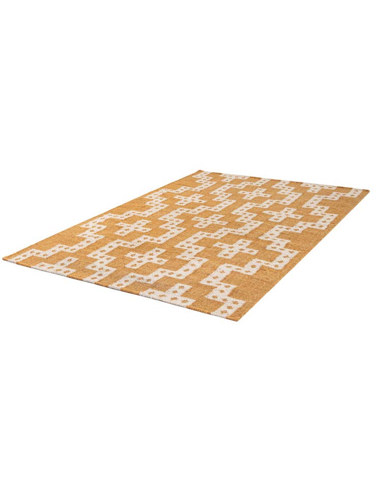 Detail image of 4' 1 x 6' 1  Hand Woven Kilim Wool Rug