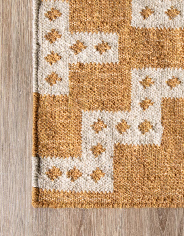 Detail image of 9' x 12' Hand Woven Kilim Wool Rug