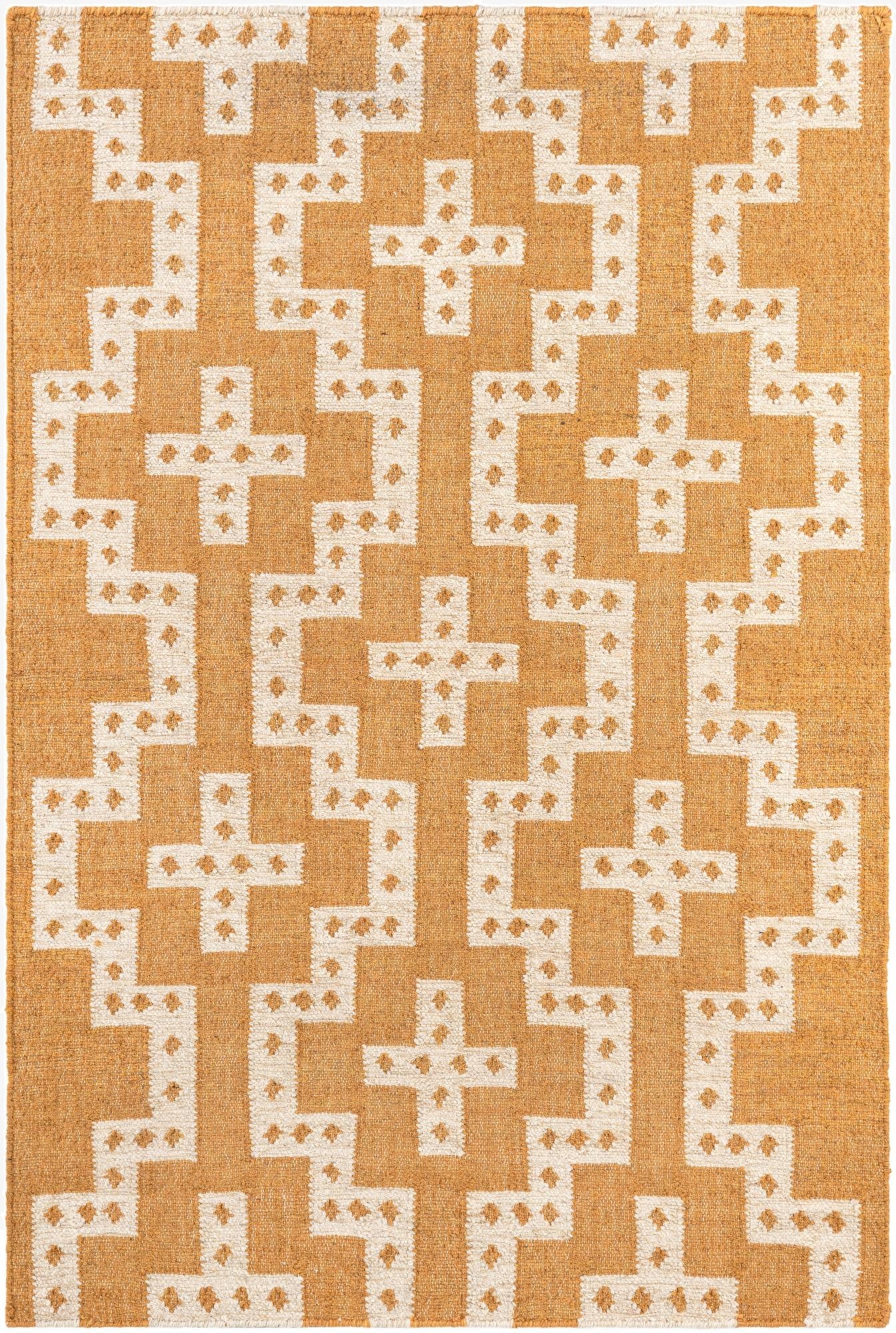 4' 1 x 6' 1  Hand Woven Kilim Wool Rug
