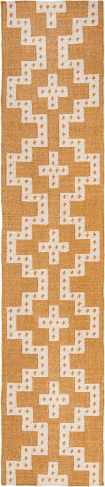 Detail image of 2' 7 x 12' Hand Woven Kilim Wool Runner Rug