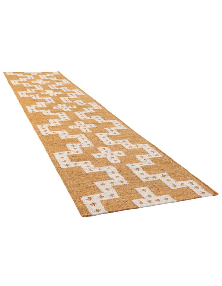 Detail image of 2' 7 x 12'  Hand Woven Kilim Wool Runner Rug