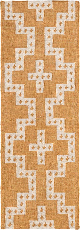 Detail image of 2' x 6' 1 Hand Woven Kilim Wool Runner Rug