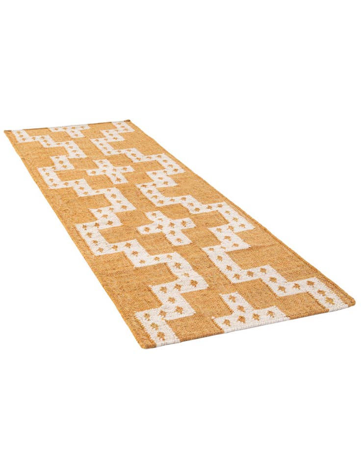 Detail image of 2' x 6' 1 Hand Woven Kilim Wool Runner Rug