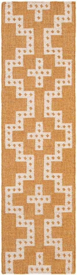 Detail image of 2' x 8' Hand Woven Kilim Wool Runner Rug