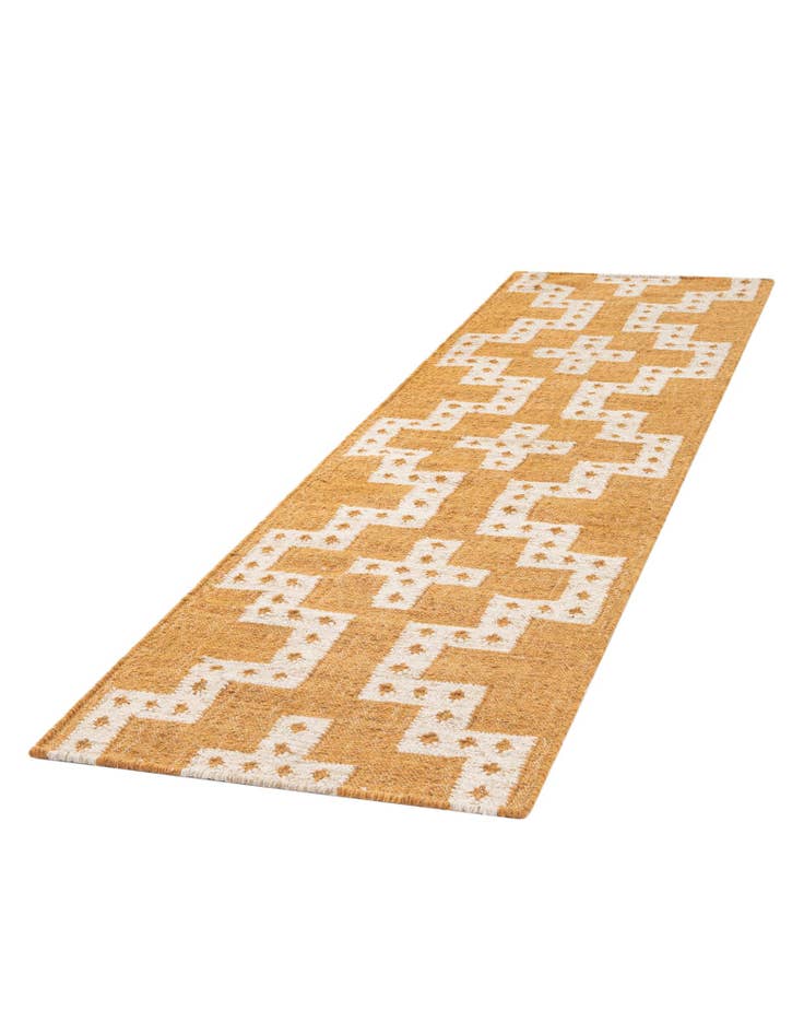 Detail image of 2' x 8'  Hand Woven Kilim Wool Runner Rug