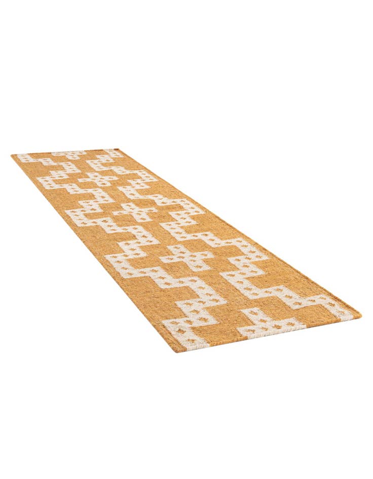 Detail image of 2' x 8'  Hand Woven Kilim Wool Runner Rug