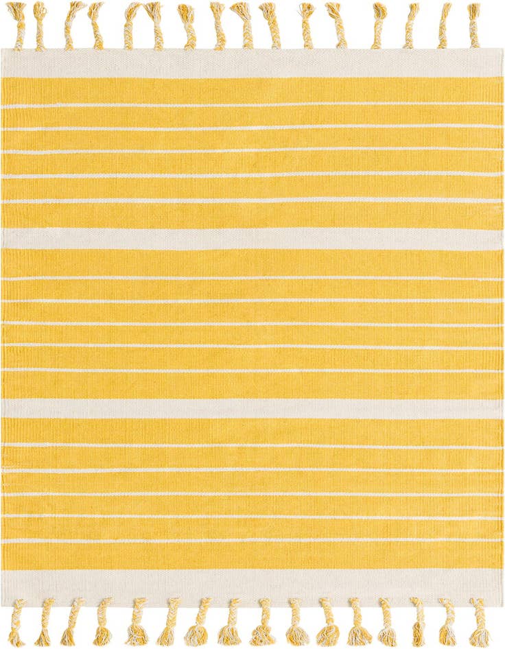 Detail image of 4' 1 x 6' 1 Hand Woven Chindi Cotton Rug