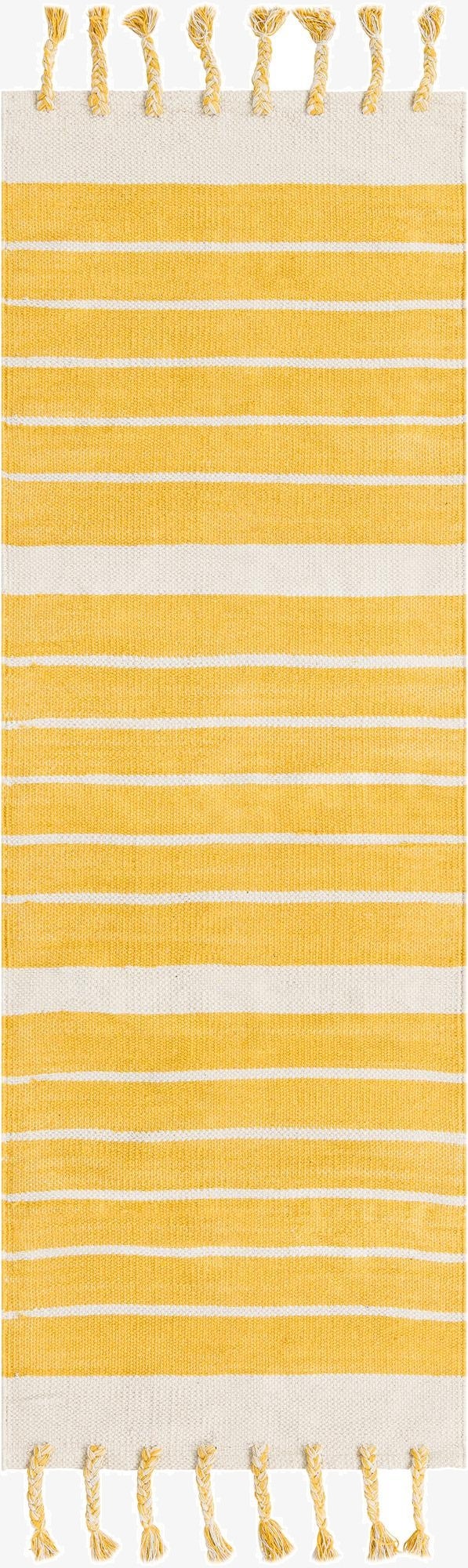 2' 2 x 6' 1  Hand Woven Chindi Cotton Runner Rug