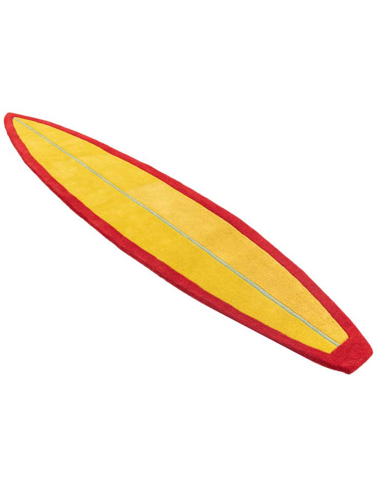 Detail image of 2' x 8' 10 SurfBoard Wool Freeform Rug