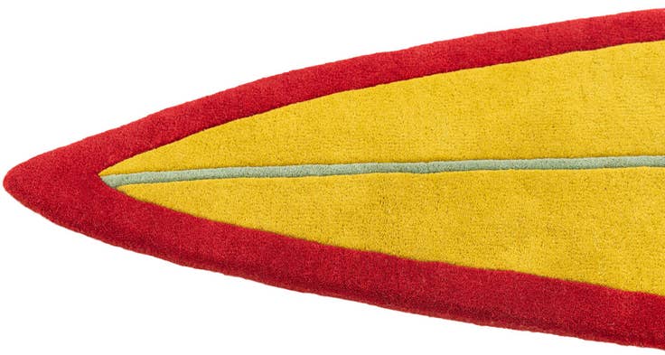 Detail image of 2' x 8' 10 SurfBoard Wool Freeform Rug