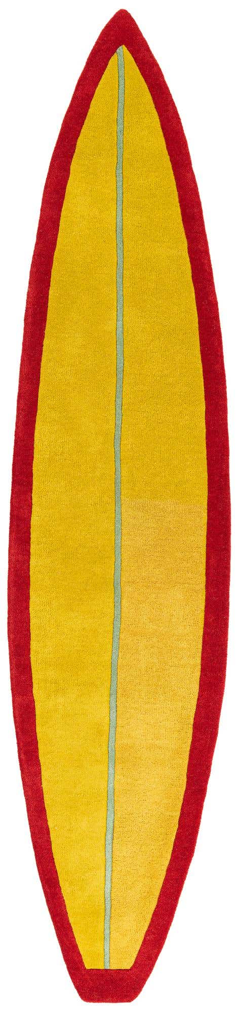 2' x 8' 10 SurfBoard Wool Freeform Rug