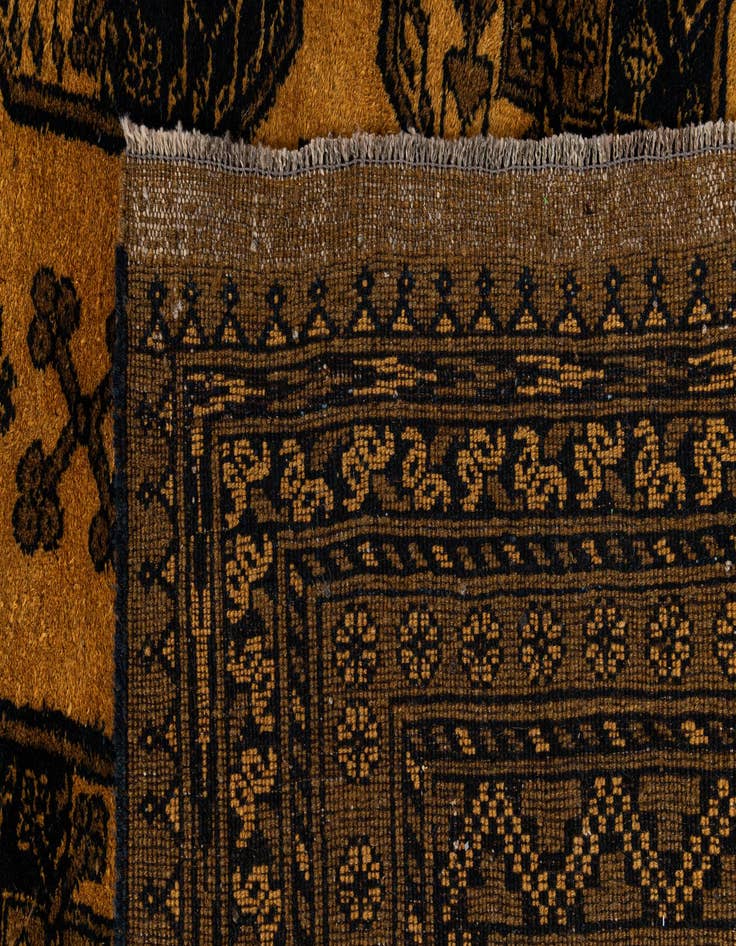 Detail image of 8' 7 x 11' 4  Hand Knotted Afghan Akhche Wool Rug