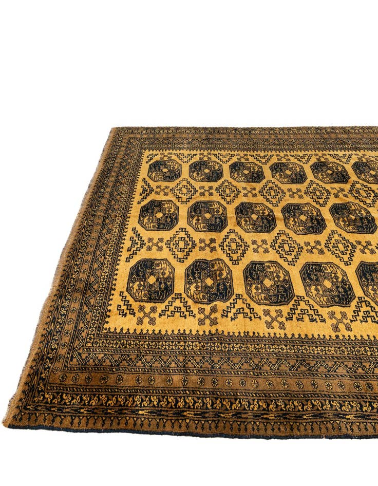 Detail image of 8' 7 x 11' 4  Hand Knotted Afghan Akhche Wool Rug