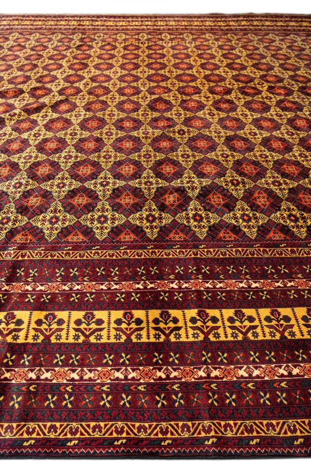Detail image of 15' 8 x 19' 6 Hand Knotted Afghan Ersari Wool Rug