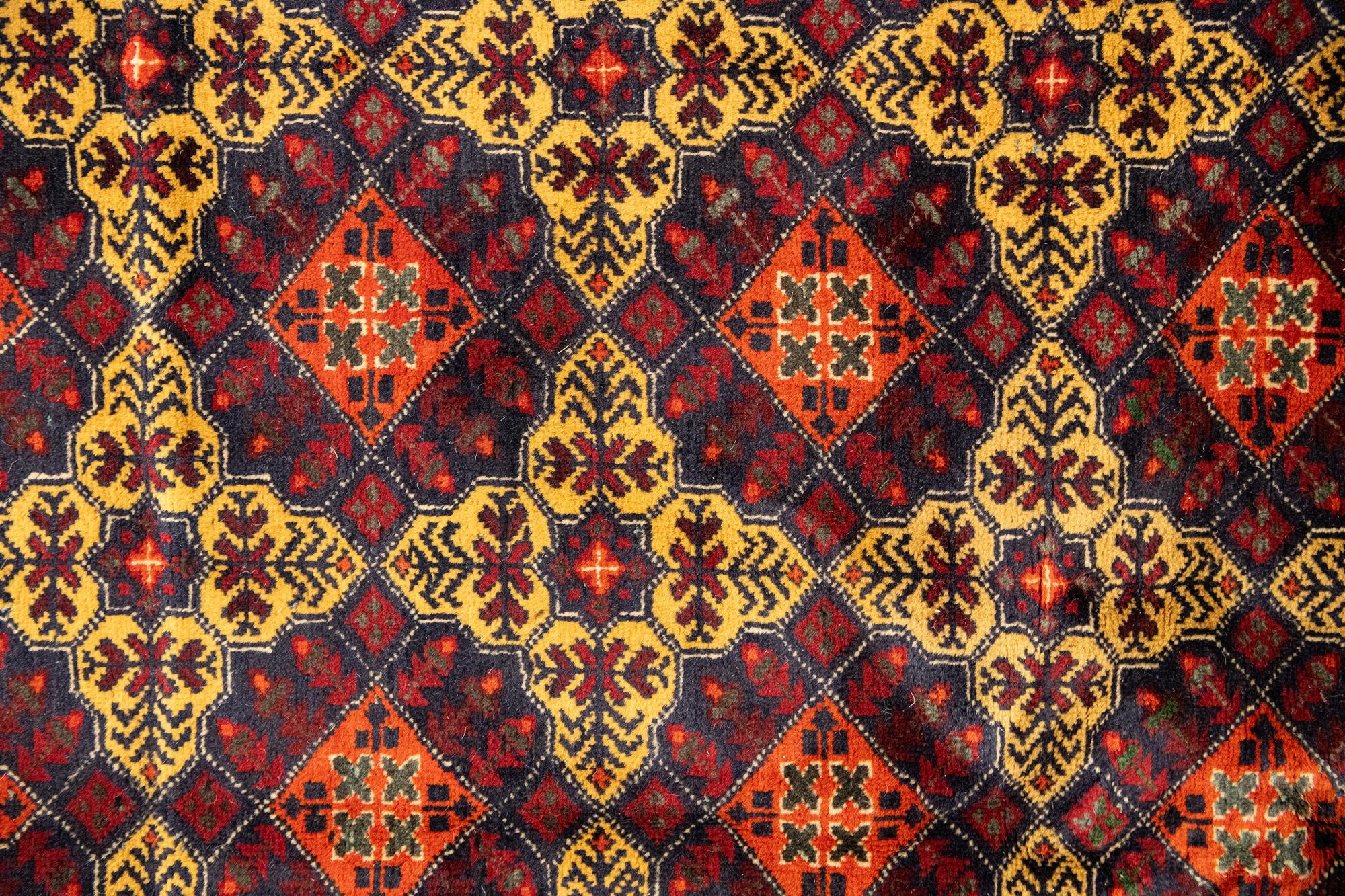 15' 8 x 19' 6 Hand Knotted Afghan Ersari Wool Rug
