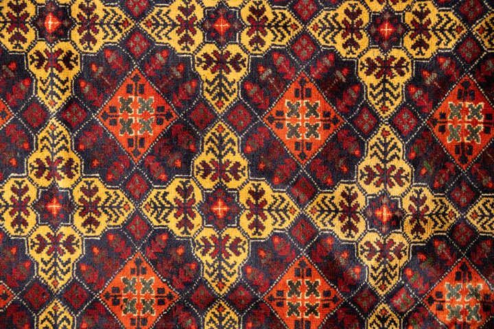 15' 8 x 19' 6 Hand Knotted Afghan Ersari Wool Rug