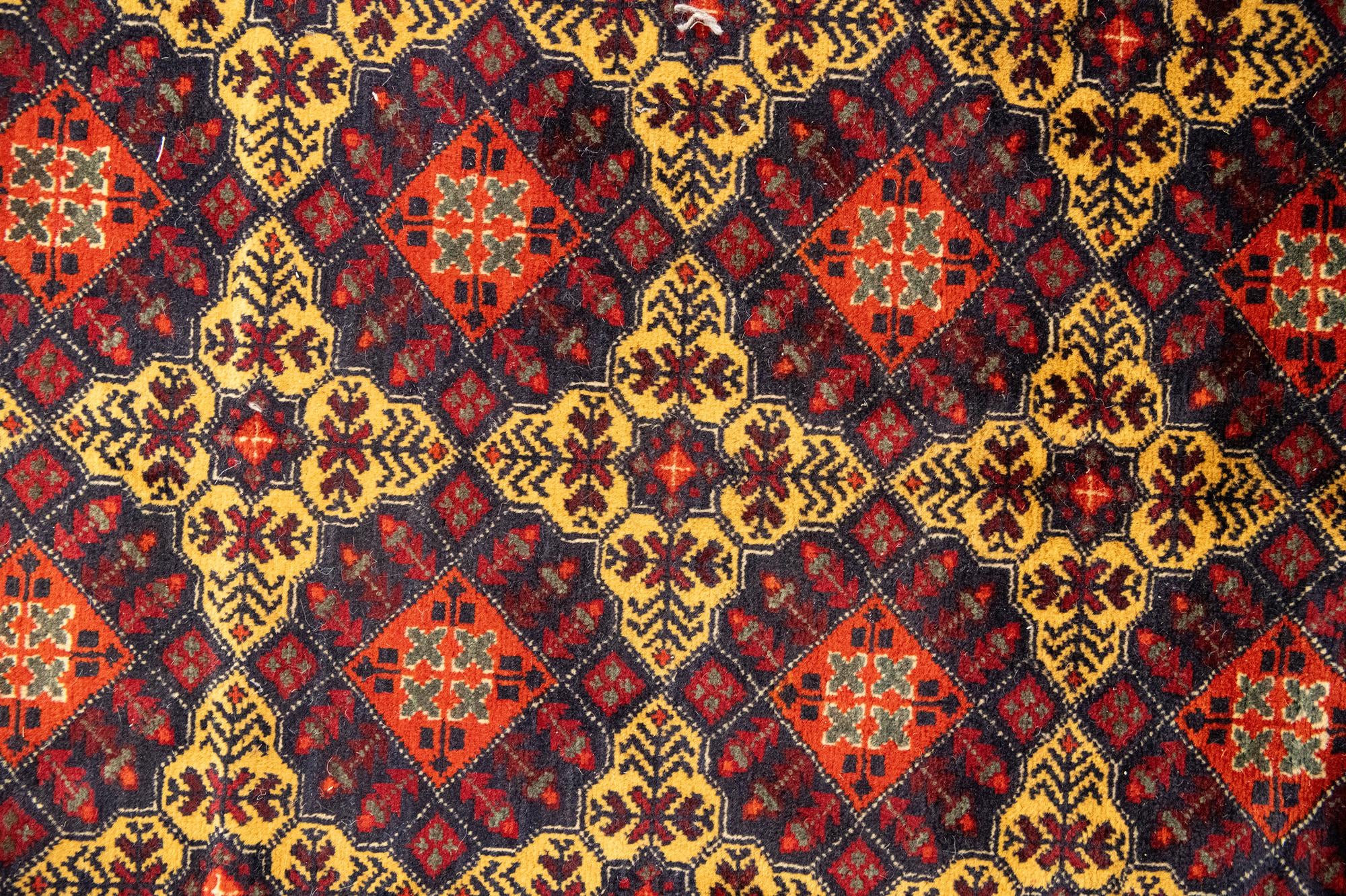 15' 8 x 19' 6 Hand Knotted Afghan Ersari Wool Rug