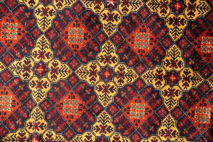 15' 8 x 19' 6 Hand Knotted Afghan Ersari Wool Rug
