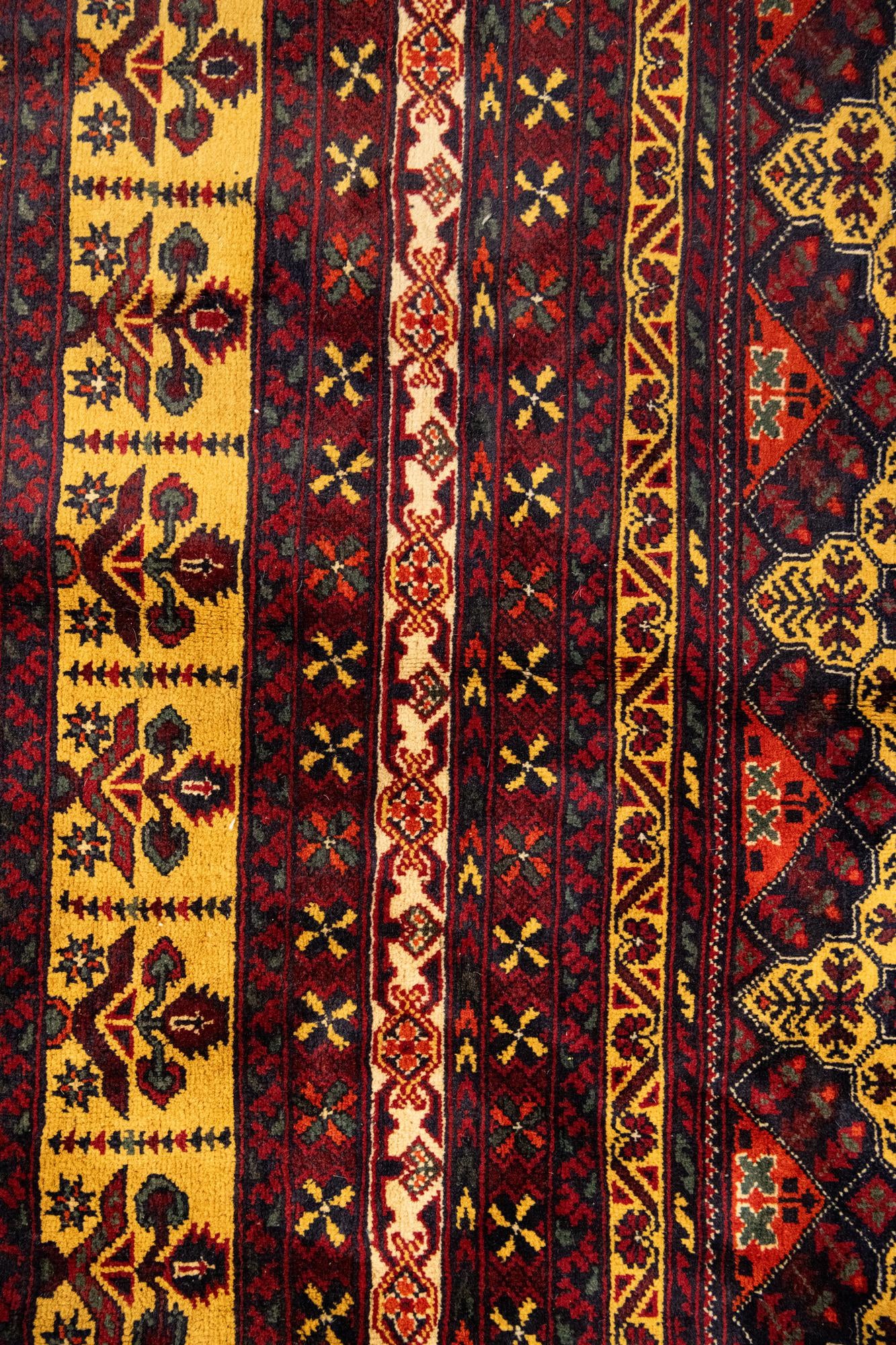 15' 8 x 19' 6 Hand Knotted Afghan Ersari Wool Rug