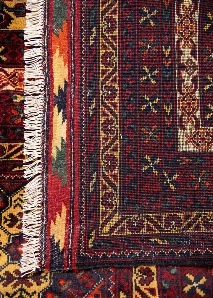 15' 8 x 19' 6 Hand Knotted Afghan Ersari Wool Rug