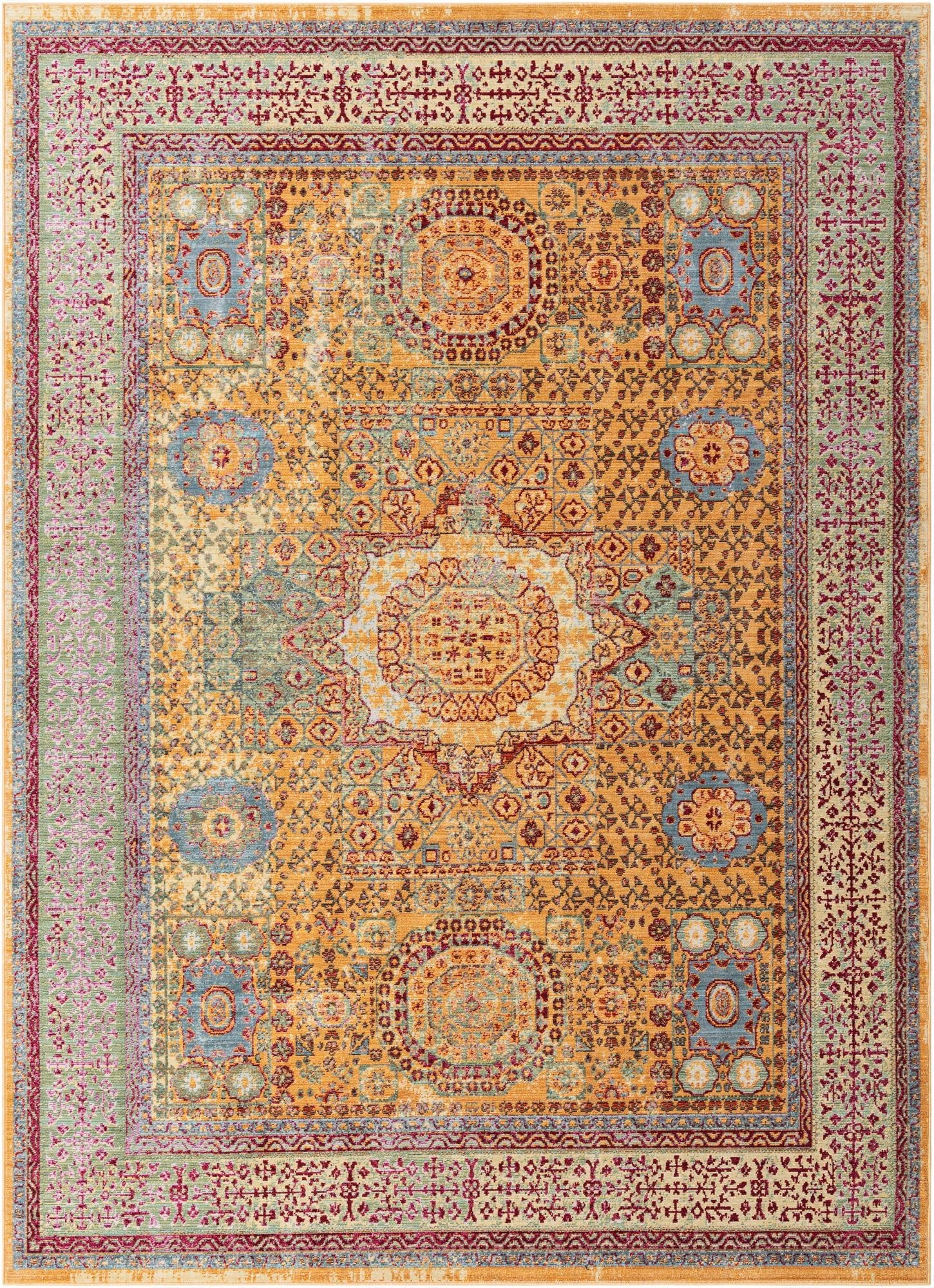 Primary image 7' 10 x 11' Aqua Rug