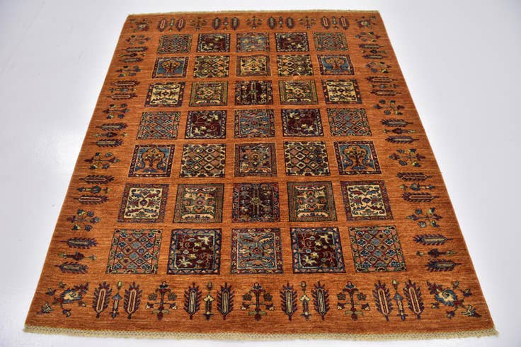 Detail image of 5' x 6' Hand Knotted Ariana Ziegler Rug