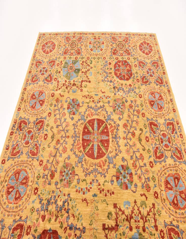 Detail image of 6' 7 x 8' 7  Hand Knotted Ariana Ziegler Oriental Rug