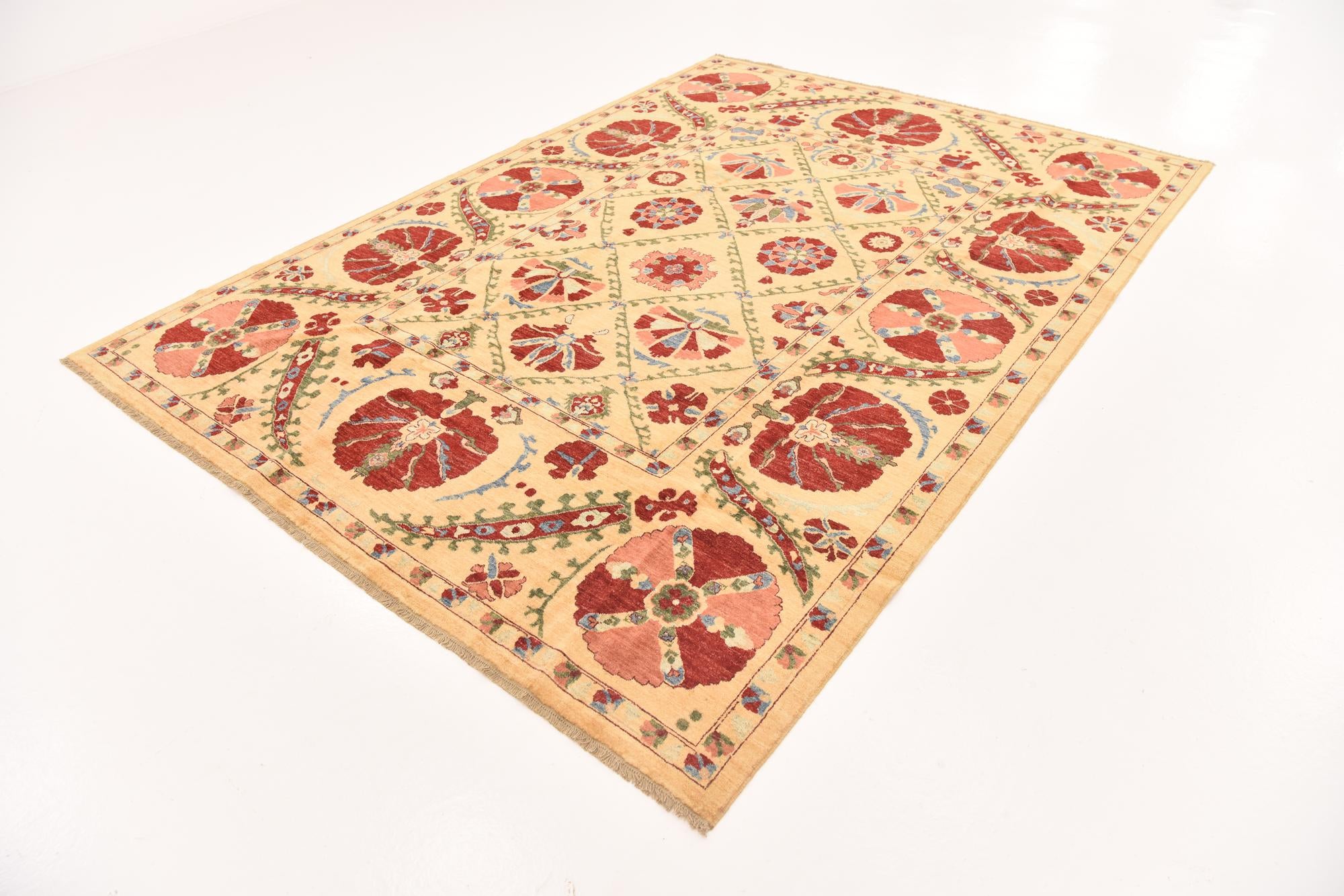 7' x 9' 7 Hand Knotted Ariana Ziegler Oriental Rug