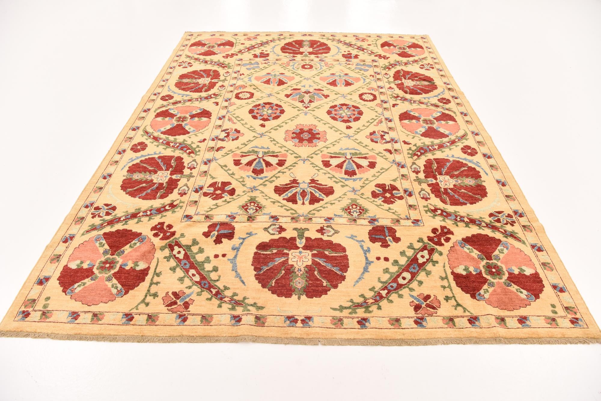7' x 9' 7 Hand Knotted Ariana Ziegler Oriental Rug