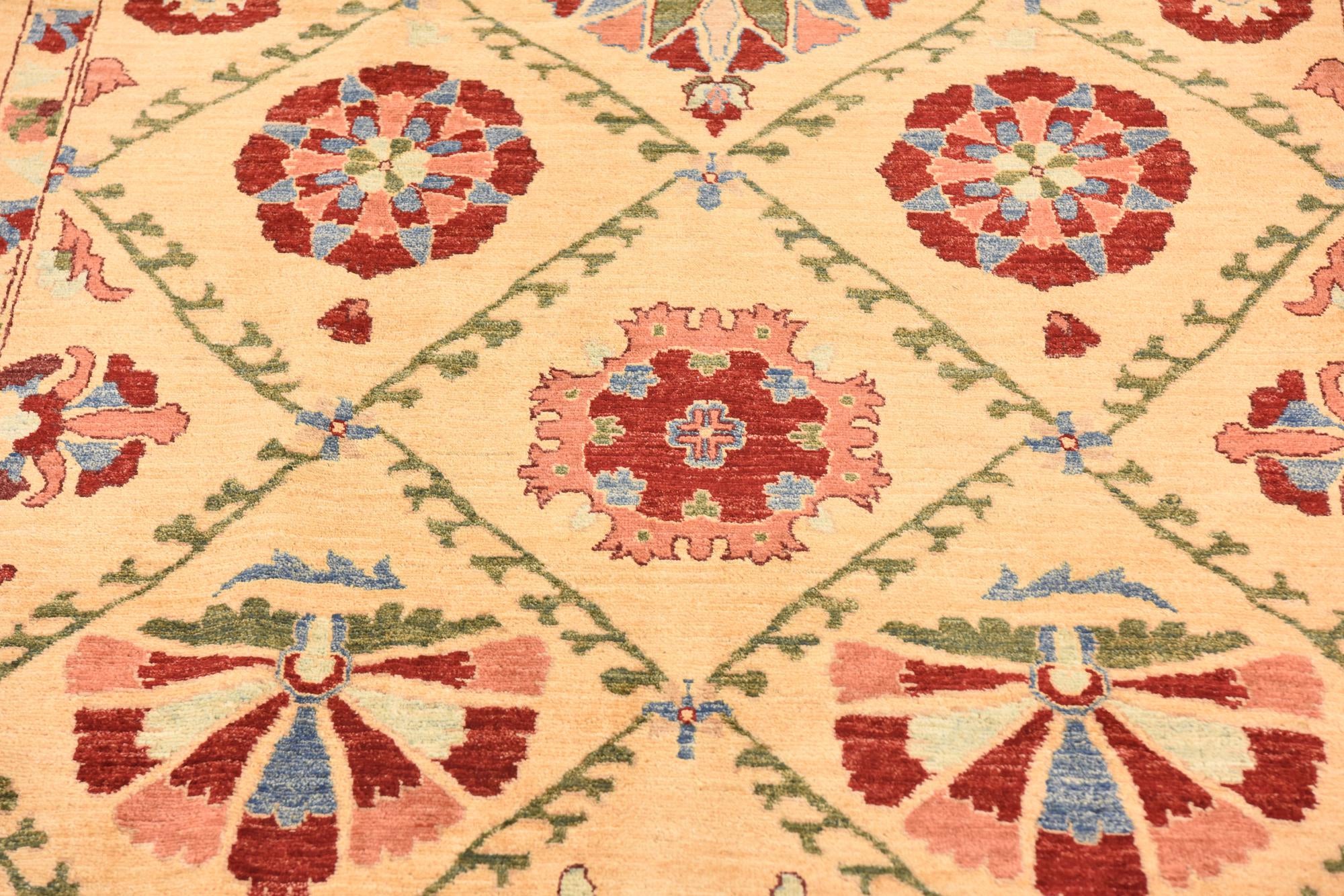 7' x 9' 7 Hand Knotted Ariana Ziegler Oriental Rug