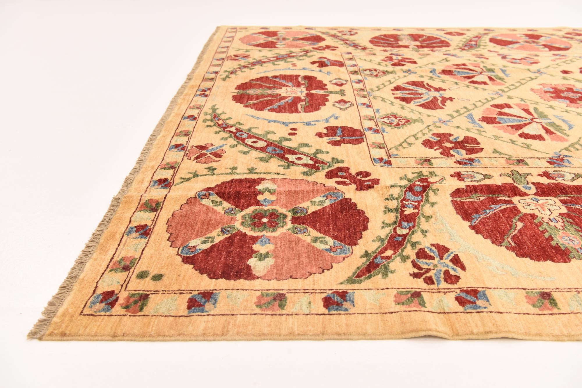 7' x 9' 7 Hand Knotted Ariana Ziegler Oriental Rug