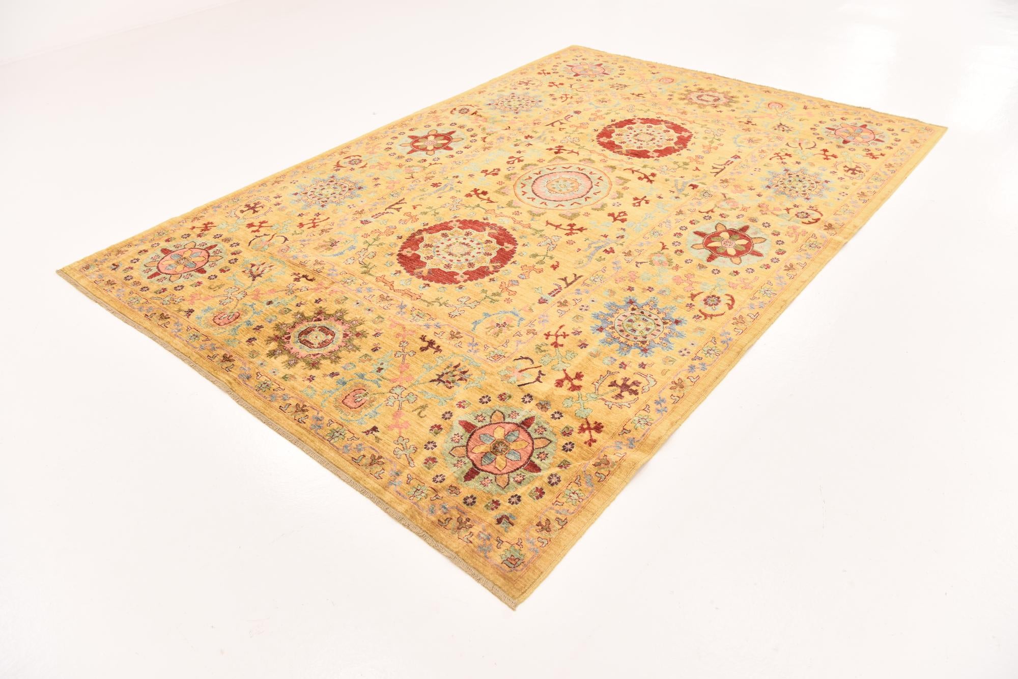 6' 6 x 9' 6 Hand Knotted Ariana Ziegler Oriental Rug