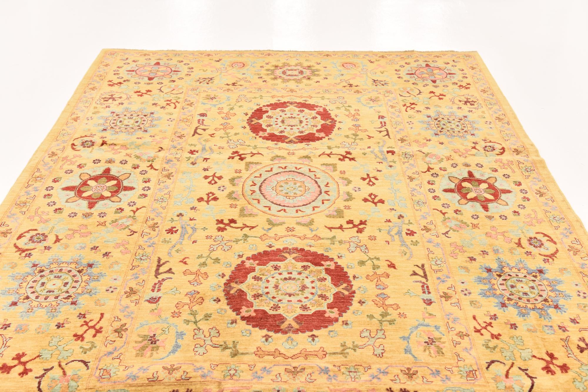 6' 6 x 9' 6 Hand Knotted Ariana Ziegler Oriental Rug