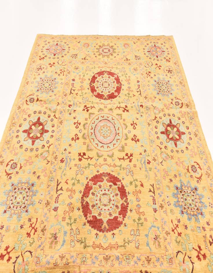 Detail image of 6' 6 x 9' 6  Hand Knotted Ariana Ziegler Oriental Rug