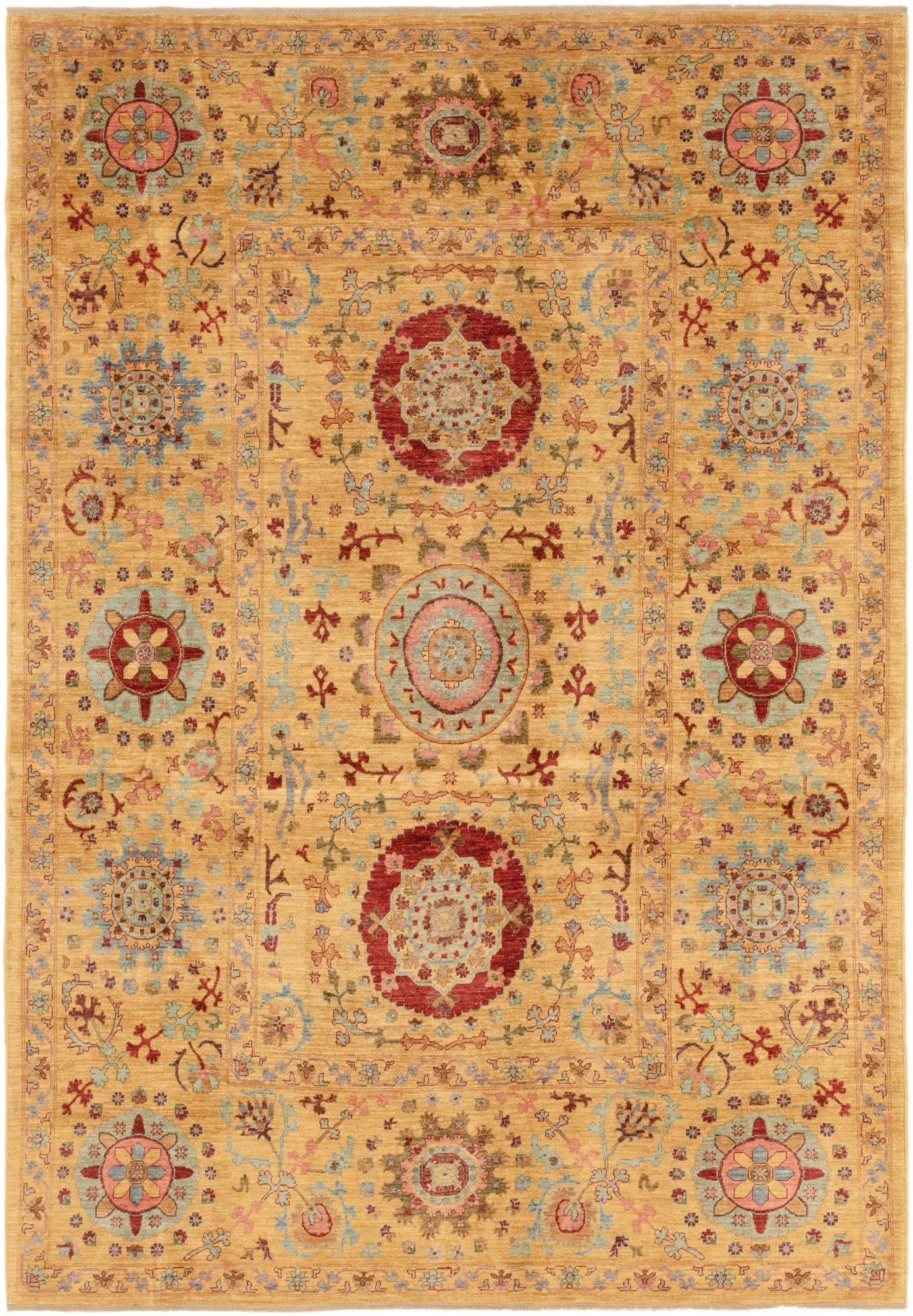 6' 6 x 9' 6 Hand Knotted Ariana Ziegler Oriental Rug