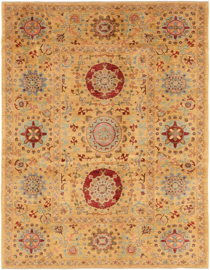 Detail image of 6' 6 x 9' 6 Hand Knotted Ariana Ziegler Oriental Rug