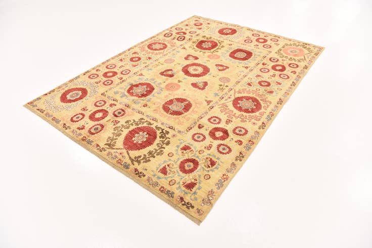 Detail image of 5' 9 x 8' Hand Knotted Ariana Ziegler Oriental Rug