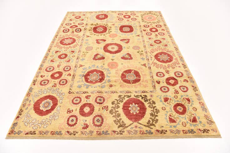 Detail image of 5' 9 x 8' Hand Knotted Ariana Ziegler Oriental Rug