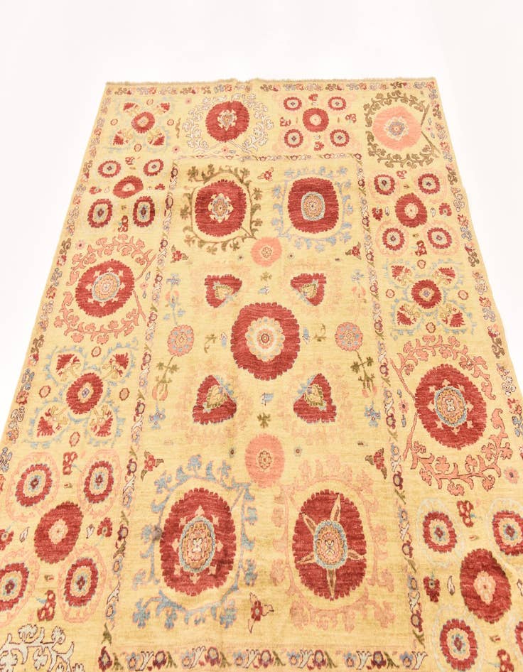 Detail image of 5' 9 x 8'  Hand Knotted Ariana Ziegler Oriental Rug