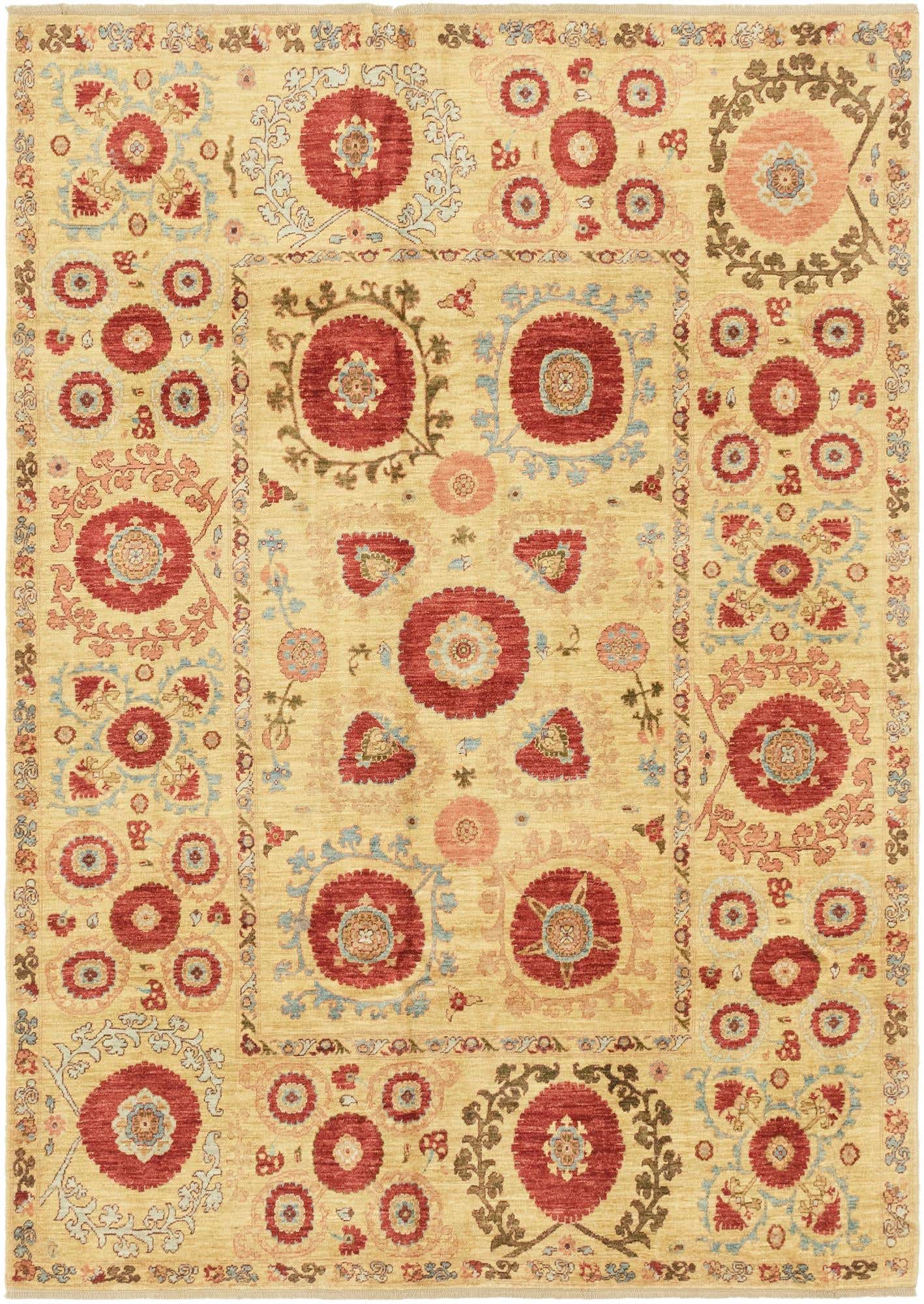5' 9 x 8' Hand Knotted Ariana Ziegler Oriental Rug
