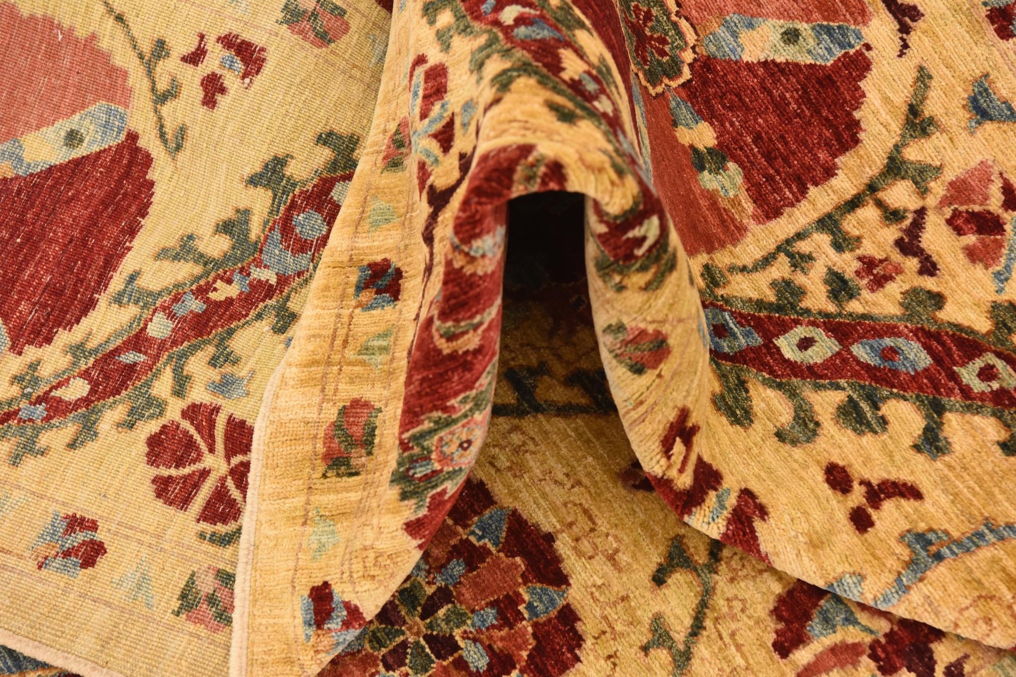 5' 8 x 8' Hand Knotted Ariana Ziegler Oriental Rug