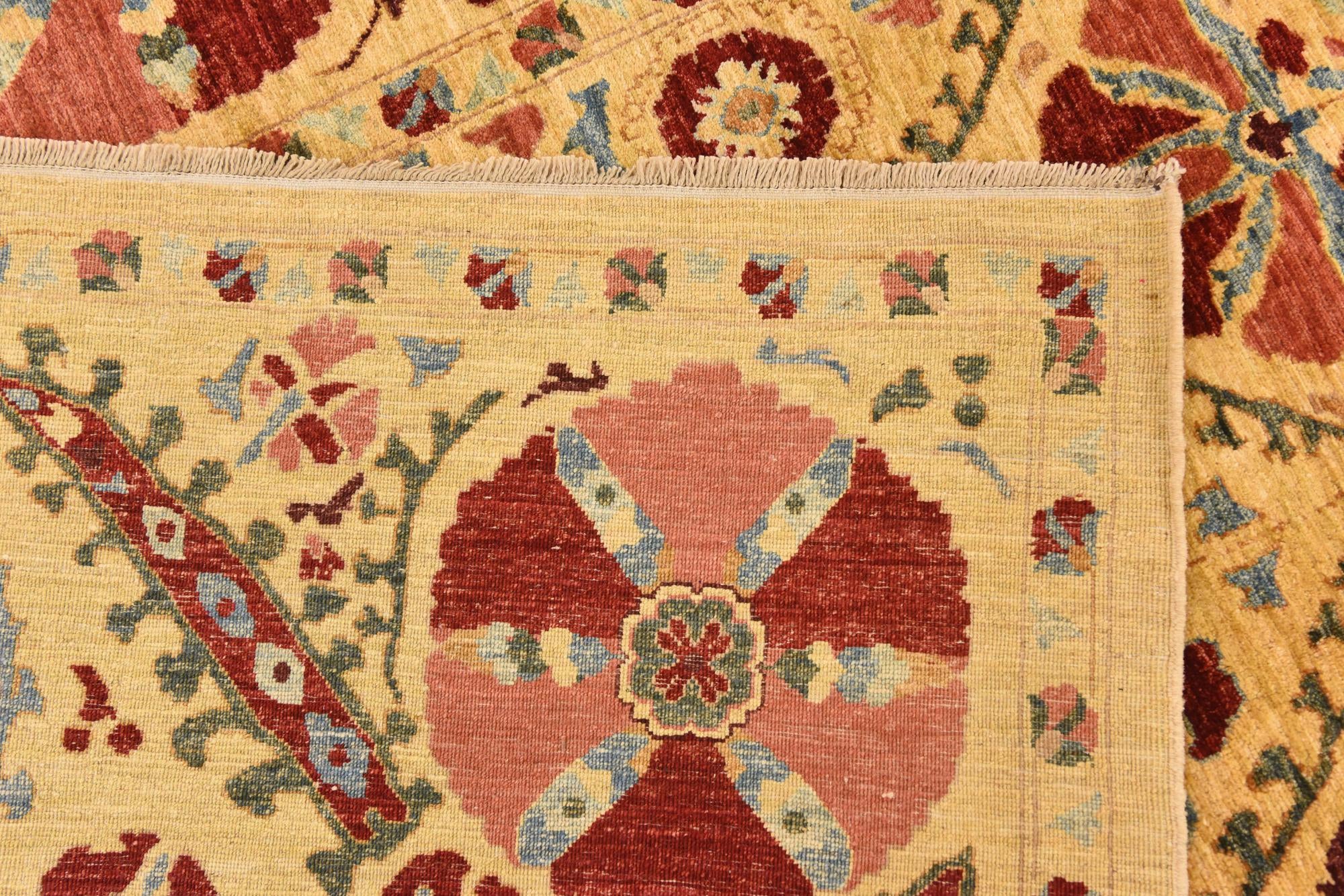 5' 8 x 8' Hand Knotted Ariana Ziegler Oriental Rug