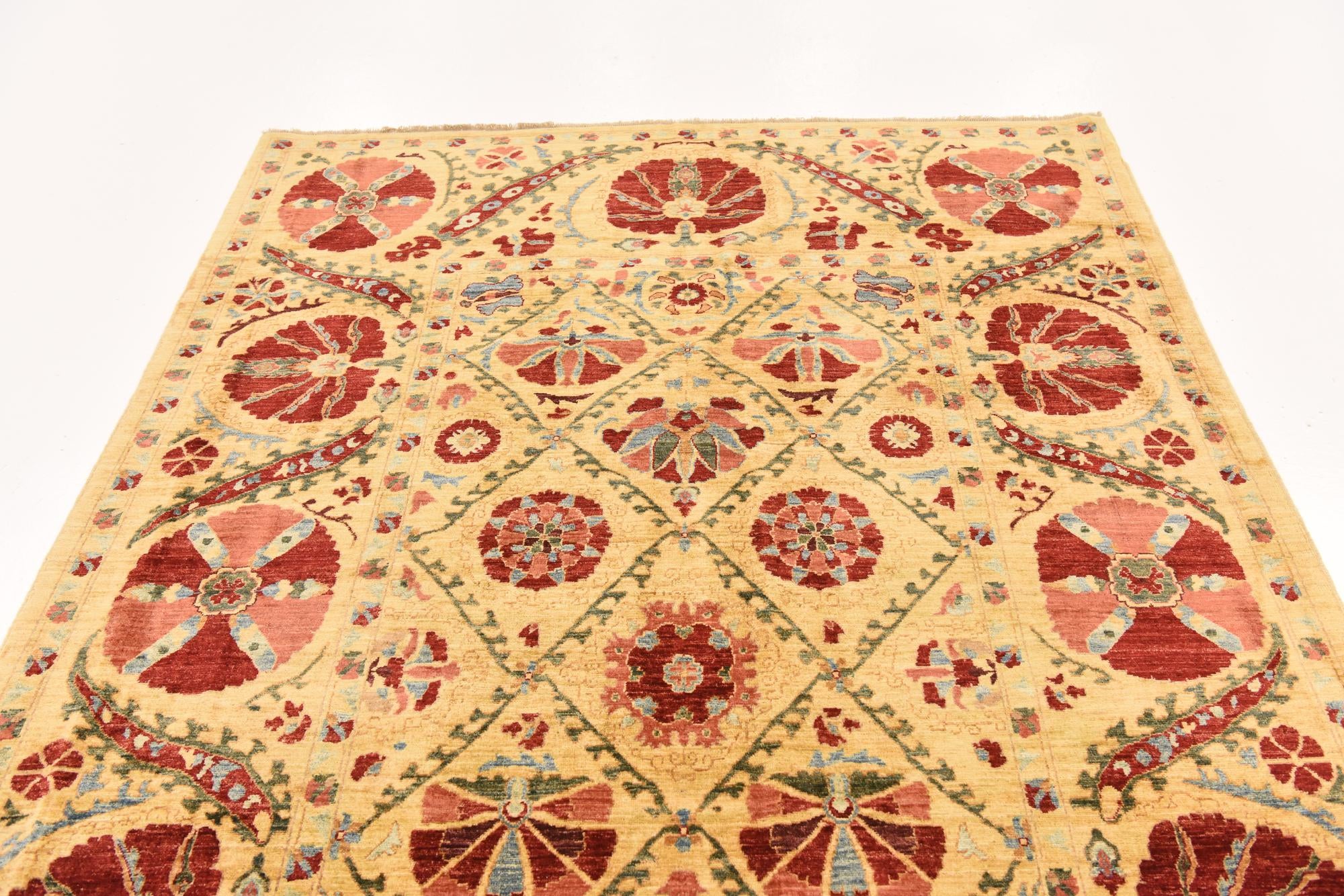5' 8 x 8' Hand Knotted Ariana Ziegler Oriental Rug