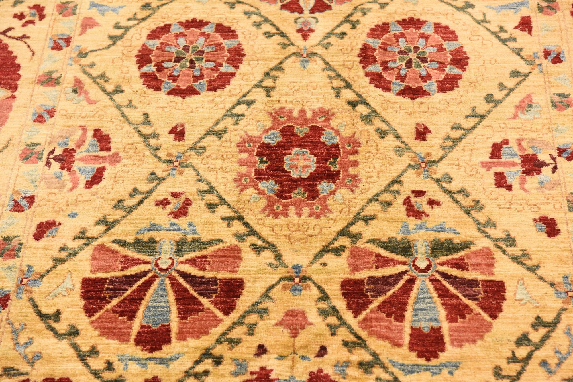 5' 8 x 8' Hand Knotted Ariana Ziegler Oriental Rug