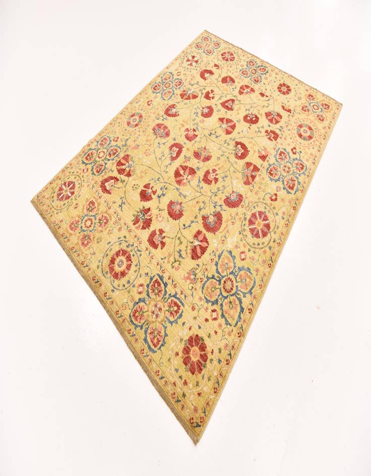 Detail image of 5' 2 x 6' 11  Hand Knotted Ariana Ziegler Oriental Rug