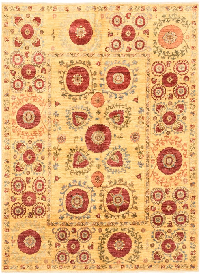 Detail image of 5' x 6' 9 Hand Knotted Ariana Ziegler Oriental Rug