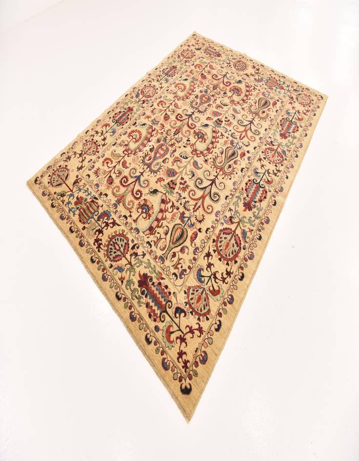 Detail image of 6' 3 x 8' 4  Hand Knotted Ariana Ziegler Oriental Rug