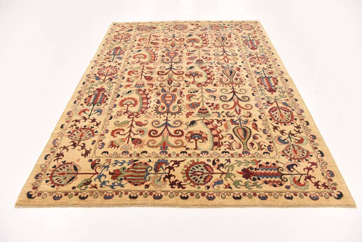 Detail image of 6' 3 x 8' 4 Hand Knotted Ariana Ziegler Oriental Rug