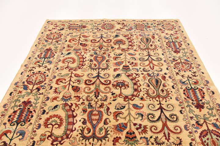 6' 3 x 8' 4 Hand Knotted Ariana Ziegler Oriental Rug