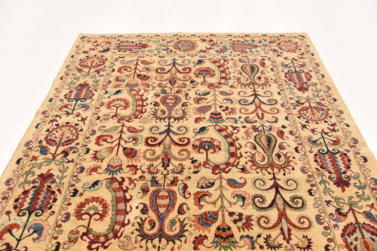 Detail image of 6' 3 x 8' 4 Hand Knotted Ariana Ziegler Oriental Rug